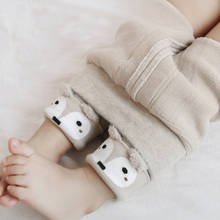 Leggings de terciopelo para niña, pantalones de punto para bebé, mallas cálidas forradas con forro polar, mallas de punto coreanas para bebé, búho y zorro 2024 - compra barato