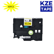 50pcs12mm Tze631 Black on Yellow Laminated Label Tape Cassette Cartridge ribbon for p-touch label printers  tape Tze-631 tze 631 2024 - buy cheap