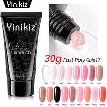 Yinikiz 30g Poly Extension Nail Gel Crystal Jelly Acrylic Gel Nail Polish UV Builder Gel Slip Solution Dropshipping 2024 - buy cheap