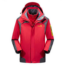 Ski jacket Outdoor hiking jacket men and women detachable Fleece liner two-piece set windproof waterproof mountaineering coat 2024 - buy cheap
