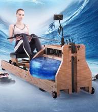 Máquina de remo silenciosa de doble pista para ejercicio aeróbico, equipo de Fitness de entrenamiento corporal, resistencia al agua ajustable, 8090 2024 - compra barato