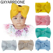 2020 Baby Girls Puff Bows Turban Headband Hair Accessories Fancy Toddler Gifts Hair Band Elastic Knot Bows Headwraps Headband 2024 - buy cheap