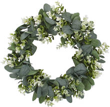 White Simulation Garland Green Leaves Wreaths Lysimachia Ring Field Hanging Pendant Door Knocker Round Leaf Decoration DIY Craft 2024 - buy cheap