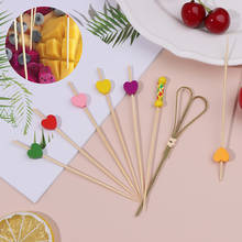 Peach Heart Fruit Fork Sticks Buffet Cupcake Toppers Cocktail Forks Wedding Festival Decorations Birthday Party 2024 - buy cheap