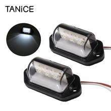 TANiCE 2 uds., luz de matrícula de camión, luz de matrícula trasera impermeable, 3 luces LED, luces indicadoras para vehículos de 12/24V 2024 - compra barato