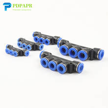 PK Air Pneumatic Fitting 5 Way One Touch 8mm 10mm 6mm 4mm 12mm OD Hose Tube Push In 5 Port Gas Quick Fittings Connector Coupler 2024 - buy cheap