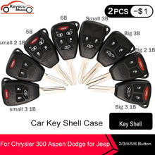 KEYECU-carcasa de llave de coche remota, 10x, para Chrysler 300, Aspen, Dodge, South Durango, Jeep Grand Cherokee Commander Fob 2024 - compra barato