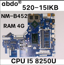 Материнская плата для ноутбука Lenovo 520-15IKB, материнская плата EG21 GE522 EZ511 EG721, процессор i5 8250U GPU 2 Гб DDR4, 100% тестирование 2024 - купить недорого