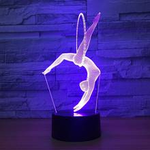 Eurhythmics 3D Lamp LED Night Light 7 Colors Changing with USB Charging Table Lamp Freestanding Artistic Gymnastics Nightlight 2024 - buy cheap