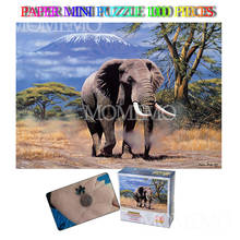 Amboseli Elephant 1000 Pieces Jigsaw Puzzle Mini 1000 Pieces Paper Puzzle Adults Animal Puzzles Toys Teens Kids Education Gifts 2024 - buy cheap
