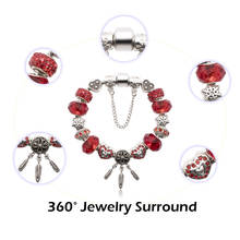 1pcs/pack Vintage handmade diy hollow feather turtle starfish accessories bracelet female red glass beads bracelet 2024 - buy cheap