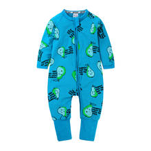Infant Baby Boys Girls Clothes Toddler Kids Cartoon Print Cotton Rompers Unisex Newborn Baby Romper Zipper Pajamas Clothing 2024 - buy cheap