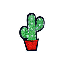 Декоративная нашивка с изображением кактуса (Размер: 3,4x5,3 см) 2024 - купить недорого