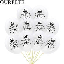 10pcs 30th Birthday Balloon 30 40 50 60 70 80 Year Birthday Party Decorations Adult Anniversary Baloons For Adult Birthday Party 2024 - buy cheap