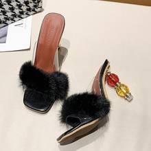 Sandals Women Summer New Fashion Women's Sandals 2021 Woman Shoes Transparent Crystal High Heels Woman Peep Toe Lady Slippers 2024 - buy cheap