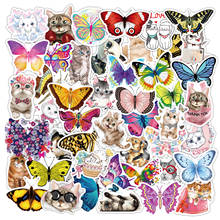 160 Pcs Pack Butterfly Cats Stickers for Laptop Skateboard Guitar Stationery Stickers DIY Fridge Car Bottle Decals Kids Toys 2024 - buy cheap