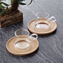 DOLBOVI Bamboo Dish Glass 2 li coffee cup Pad mug кружка coffee cup cup 2024 - buy cheap