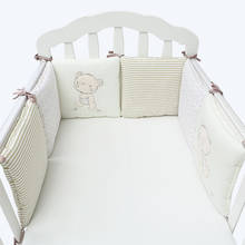 6 шт. детская кровать бампер хлопок мультфильм протектор кроватки бампер кровать подушка кроватка для новорожденного бампер безопасности детские постельные принадлежности 2024 - купить недорого