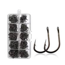 100Pcs Carbon Steel Single Circle Fishing Hook Saltwater Freshwater Sharp Fishing Circle Jig Hooks  Hooks Sea Tackle Accessories 2024 - buy cheap