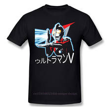 High Quality Men Jananese Classic Anime Ultra Ultraman Tiga Black T-Shirt Power Man Pure Cotton Tees Harajuku Daily life 2024 - buy cheap