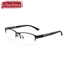 Chashma Stainless Optical Glasses Frame Men Half Rim Clear Lens Eyewear Small Size Eyeglasses oculos de grau 135 mm 2024 - buy cheap