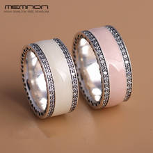 Coração anel com esmalte 925 prata esterlina anéis do vintage para as mulheres estilo europeu anel de casamento anillos fine jewelry rip0115 2024 - compre barato