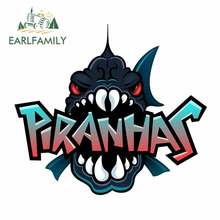 EARLFAMILY 13cm x 11.7cm for Piranhas Cartoon Car Stickers Windows Fine Decal Body for Windows Trunk Bumper Helmet Decoration 2024 - buy cheap