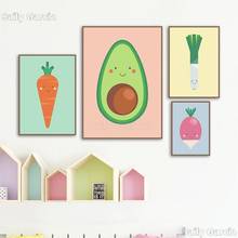 Wall Art Canvas Painting Nordic Style Posters Vegetable Carrot Green Onion Prints Modular Pictures Kids Room Kitchen Hoem Decor 2024 - buy cheap