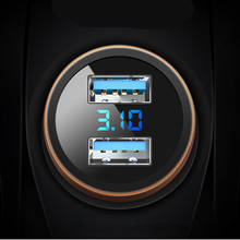 3.1A Dual USB Автомобильное зарядное устройство светодиодный дисплей для Chevrolet Volt Malibu Camaro Cobalt Orlando Spark Colorado Bolt Onix Traverse Blazer 2024 - купить недорого