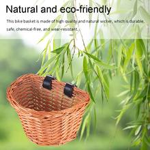Adult Bicycle Front Basket Retro Handmade Wicker Handlebar Pannier Cycling Carrying Holder Bike Basket Baggage Bag For Child 2024 - buy cheap