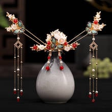 Retro Ming Dynasty Handmade Super Fairy Ancient Style Hanfu Hair Ornament Classic Hairpin Tassel Step shake Hair Crown Full Set 2024 - buy cheap