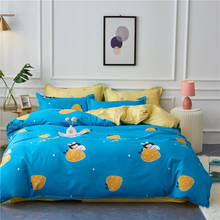 Azul Jogo de cama, Conjunto de Capa de Edredon 220x240 Com uma Fronha, Amarelo padrão de morango 200x200 Colcha, Cobertor King Size Capa 2024 - compre barato