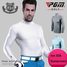 PGM Mens Summer Shirt Underwear Long Sleeve Golf Shirt Sun UV Protection  Ice Silk T-shirts Cooling Golf Apparel For Men 2024 - buy cheap