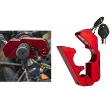 Red CNC Aluminum Handle Grip Security Locks Handlebar Brake Lever Lock for Scooters ATV Motorcycles Dirt Street Bikes 2024 - купить недорого