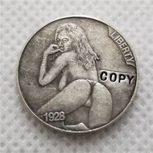 Хобо Никель Coin_Type # 45_1928-D с гравировкой в виде американского бизона из никеля копия монет 2024 - купить недорого
