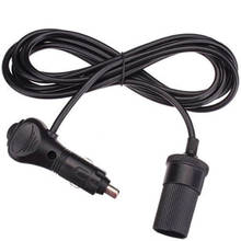 Adaptador de Cable de 12V, Conector de plomo, accesorio para encendedor de cigarrillos de coche, de 3m Cable de extensión, color negro con interruptor 2024 - compra barato