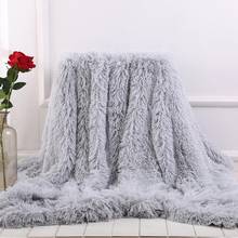 Manta de piel suave para sofá, manta larga peluda, de imitación, cálida y acogedora, Sherpa46, 52 Uds. 2024 - compra barato
