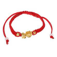 Китайский фэн шуй Золотой Pi Xiu Kabbalah красный браслет с защитой от сглаза 2024 - купить недорого