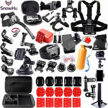 SnowHu-conjunto de accesorios para GoPro, bolsa de almacenamiento para palo de Selfie, GoPro Hero 9, 8, 7, 6, Yi 4K, mijia, cámara deportiva GS98 2024 - compra barato
