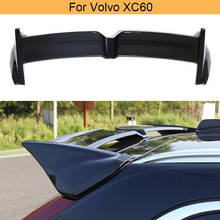 Abs brilhante preto carbono olhar traseiro telhado spoiler boot lábio asa para volvo xc60 2018-2020 2024 - compre barato