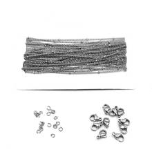 2m Stainless Steel Tube Beaded Cable Link Clip Beads Chain Lobster Clasp Open Ring DIY Anklet Necklaces Bracelet Jewelry Making 2024 - buy cheap