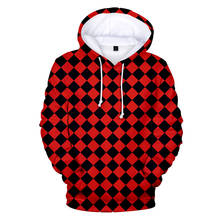 3D Demon Slayer Kimetsu no Yaiba Hoodies Men Women Sweatshirts Style Demon Slayer Hoodie Men's Red Black Checkered Pattern Coats 2024 - buy cheap