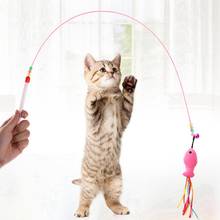 2020 игрушки для кошек, прорезыватель, котенок, удочка, палочка, игрушка, товары для животных, для кошек, палочка, проволока, интерактивная обучающая игрушка 2024 - купить недорого