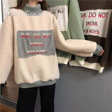 Imitation Lambswool Autumn Winter Women Sweatshirts Korean Thick Pullover Female Sweatshirt 2024 - buy cheap