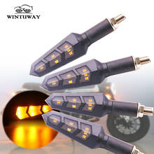 WINTUWAY 6LED luces de señal de giro de motocicleta lámpara ámbar indicadores de señal derecha izquierda luces accesorios de motocicleta 2024 - compra barato