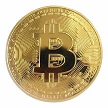 1 шт. креативный сувенир позолоченный Bitcoin монета физическое золото Коллекционная арт-коллекция монет BTC физической памятный подарок 2024 - купить недорого