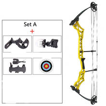 Junxing m108 conjunto de arco e flecha composto, 30-55lbs ajustável, poderoso arco e flecha, esportes ao ar livre caça tiro com arco 2024 - compre barato
