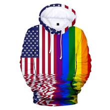 LGBT Flag Colorful Rainbow 3D Hoodies Sweatshirt for Lesbian Gay Pride Equity Casual Pullover Oversize Hoodie LGBT Women/men 2024 - buy cheap