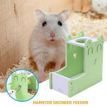 Hamster suporte de garrafa para beber água, pequeno, acessórios para hamster, alimentador de comida, buraco de animal 2024 - compre barato