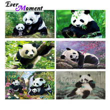 Ever Moment-pintura de diamantes 5D DIY de "Panda", mosaico de diamantes de imitación, decoración bordada con cuentas cuadradas, ASF1980 2024 - compra barato